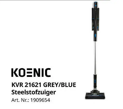 Promotie: KVR 21621 GREY/BLUE Steelstofzuiger