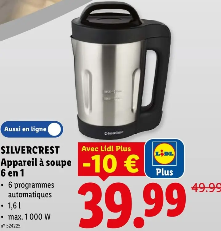 Offre: Appareil à soupe 6 en 1