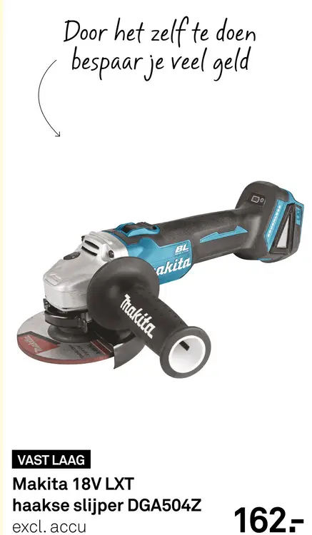 Aanbieding: 18V LXT haakse slijper DGA504Z