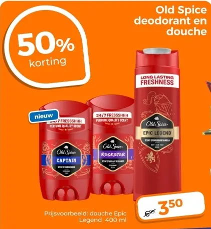Aanbieding: deodorant en douche