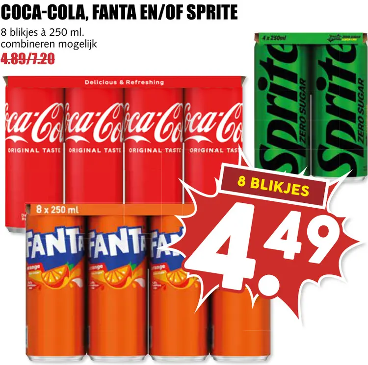 Aanbieding: Coca-Cola, Fanta en/of Sprite