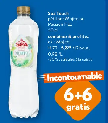 Offre: Spa Touch pétillant Mojito ou Passion Fizz