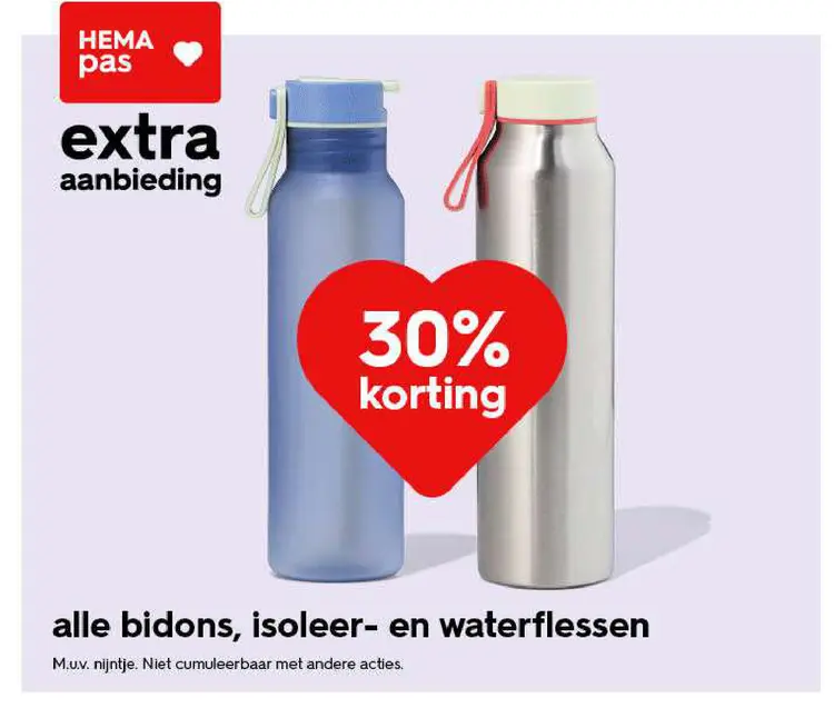 Promotie: bidons, isoleer- en waterflessen