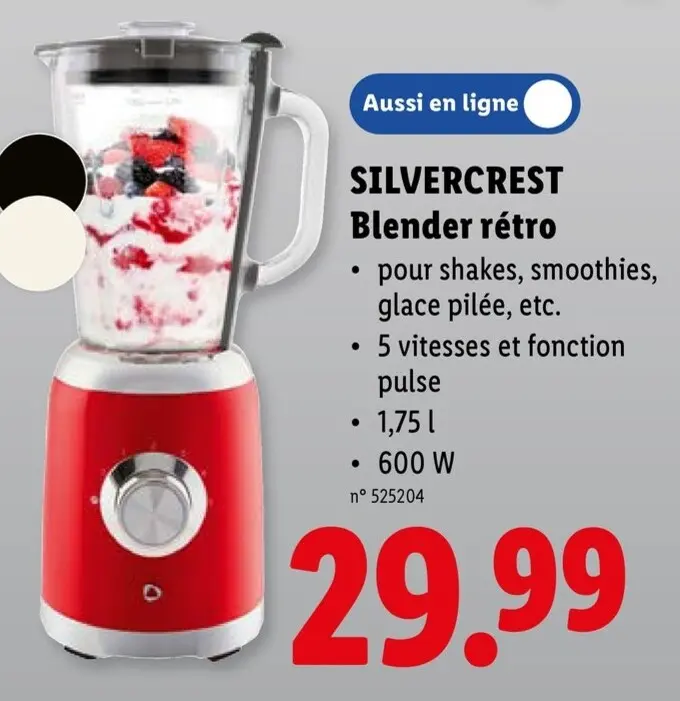 Offre: SILVERCREST Blender rétro