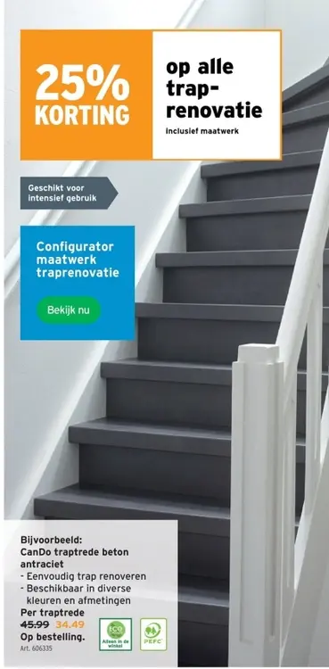 Aanbieding: Traptrede beton antraciet