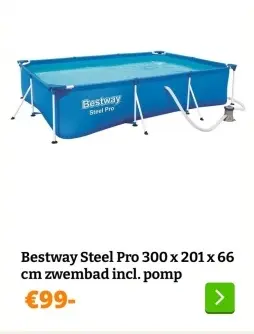 Aanbieding: Bestway Steel Pro zwembad incl. pomp