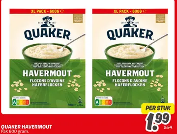 Aanbieding: Quaker havermout