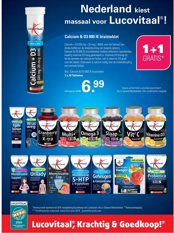 Aanbieding: Calcium & D3 800 IE bruistablet