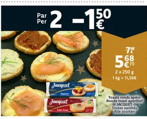 Promotie: Toasts ronds apéro Ronde toast aperitief