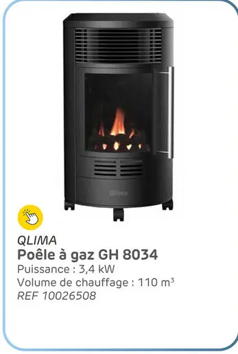Offre: Qlima poêle à gaz gh 8034