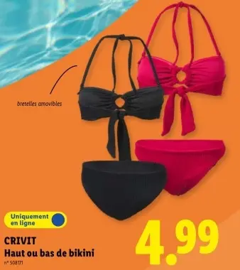 Offre: Haut ou bas de bikini
