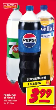 Aanbieding: Pepsi, 7up of Rivella