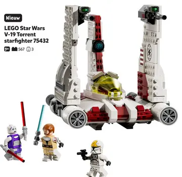 Aanbieding: LEGO Star Wars V-19 Torrent starfighter 75432