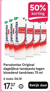 Aanbieding: Parodontax Original dagelijkse tandpasta tegen bloedend tandvlees