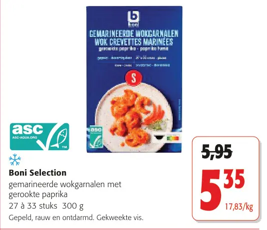 Promotie: Gemarineerde wokgarnalen met gerookte paprika