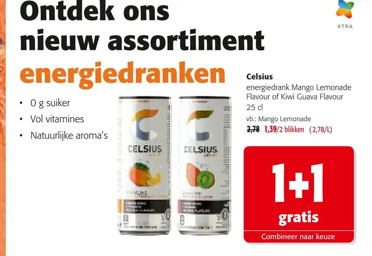 Promotie: energiedrank Mango Lemonade Flavour of Kiwi G