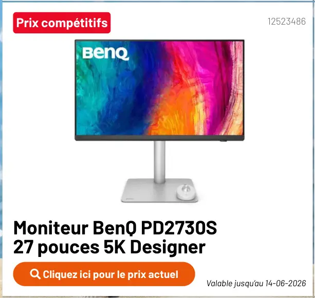 Offre: Moniteur BenQ PD2730S