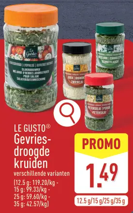 Promotie: Gevriesdroogde kruiden