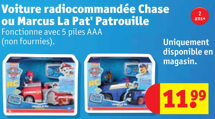 Offre: Voiture radiocommandée Chase ou Marcus
