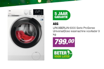 Aanbieding: LR63BERLIN 6000 Serie ProSense UniversalDose wasmachine voorlader 9 kg