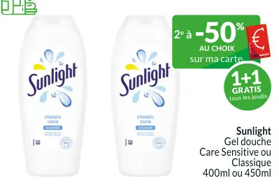 Offre: Gel douche Care Sensitive ou Classique