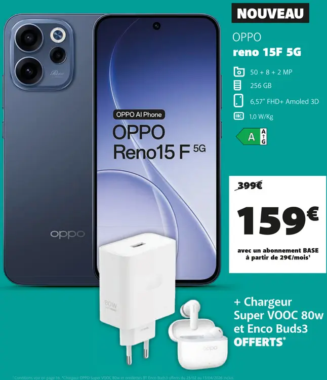 Offre: OPPO reno 15F 5G