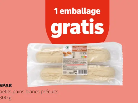Offre: petits pains blancs précuits