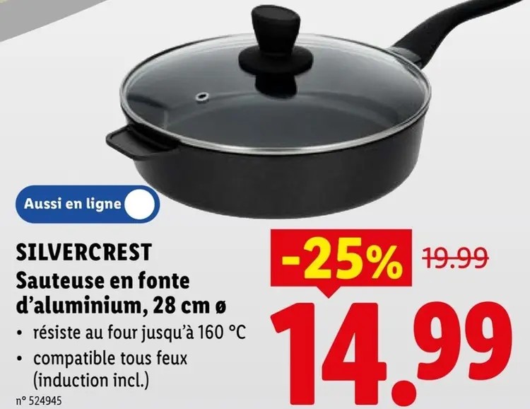 Offre: Sauteuse en fonte d’aluminium