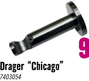 Aanbieding: GARDINIA Chicago wanddrager 1-loop open titaan ø 20 mm 8 cm