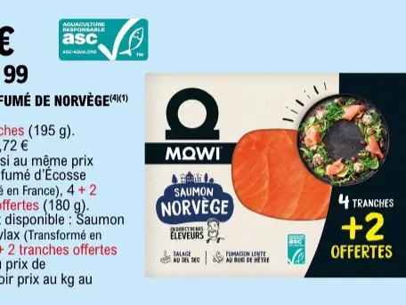 Offre: Mowi Saumon fumé de Norvège