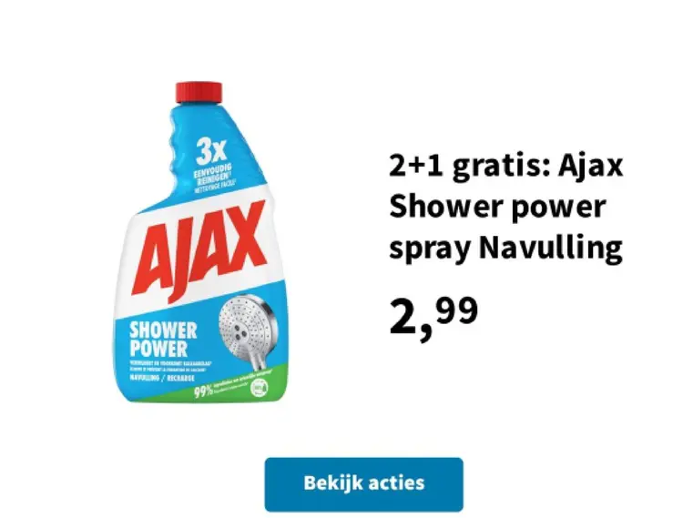 Promotie: Ajax Shower power spray Navulling