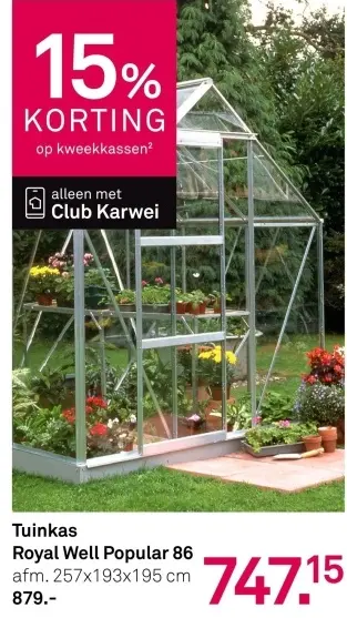 Aanbieding: Tuinkas Royal Well Popular 86