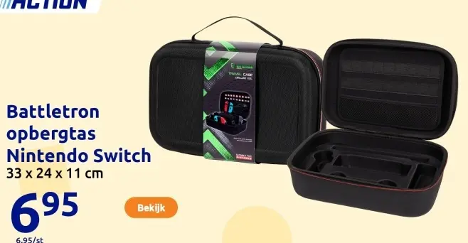 Aanbieding: Battletron opbergtas Nintendo Switch