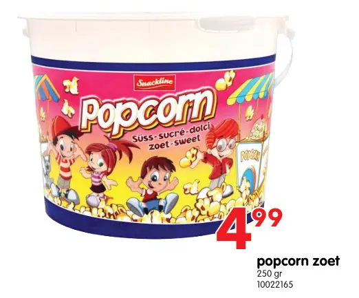 Promotie: popcorn zoet