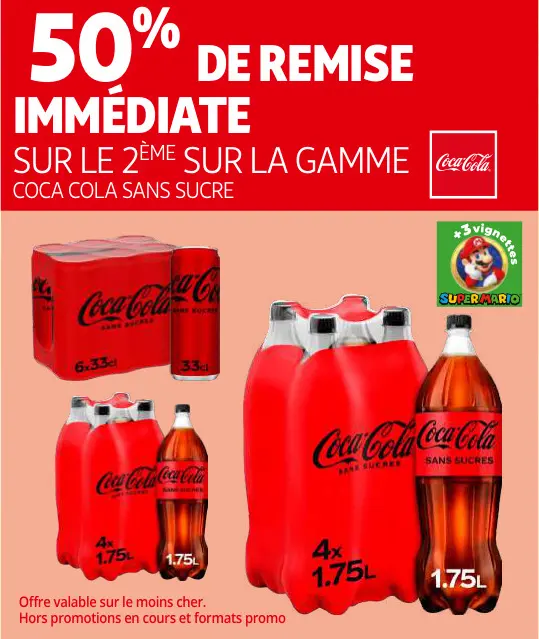 Offre: Coca-Cola Sans Sucre