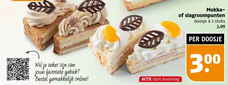 Aanbieding: Mokka- of slagroompunten