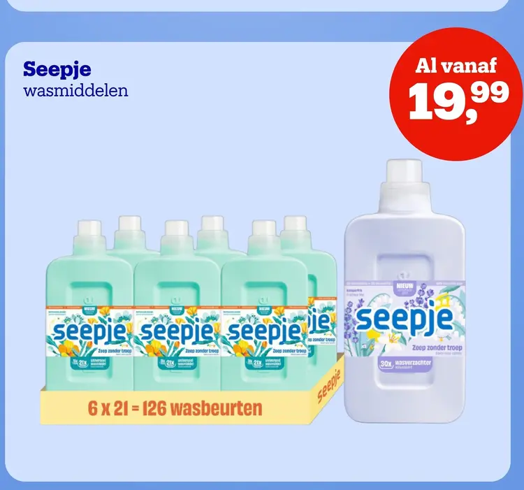 Aanbieding: Seepje wasmiddelen
