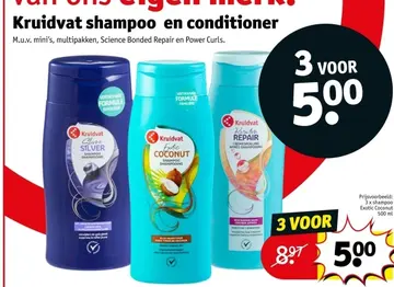 Aanbieding: Kruidvat shampoo en conditioner