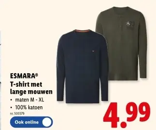 Promotie: T-shirt met lange mouwen