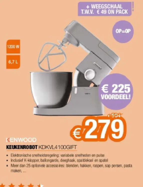 Promotie: Keukenrobot kdkvl4100gift