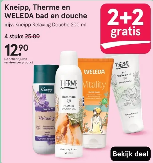 Aanbieding: Kneipp. Therme en WELEDA bad en douche