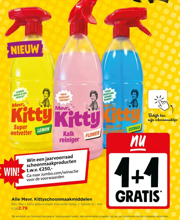 Aanbieding: Alle Mevr. Kittyschoonmaakmiddelen
