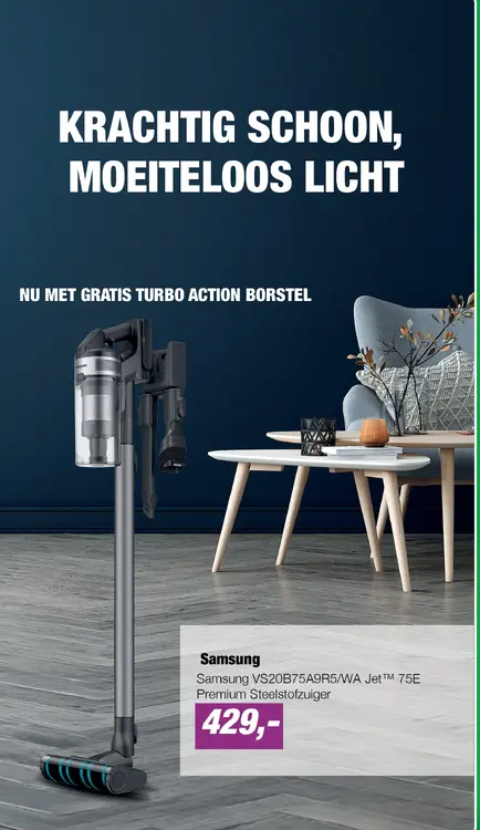 Aanbieding: Samsung VS20B75A9R5/WA Jet™ 75E Premium Steelstofzuiger