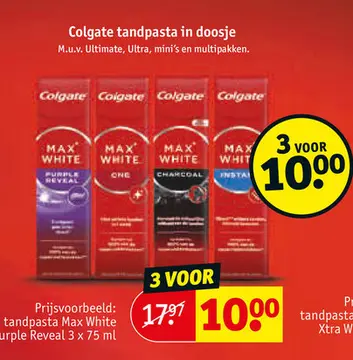 Aanbieding: Colgate tandpasta in doosje
