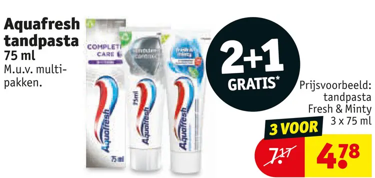 Aanbieding: Aquafresh tandpasta