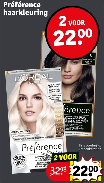 Promotie: Préférence haarkleuring