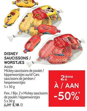 Offre: Disney saucissons / worstjes