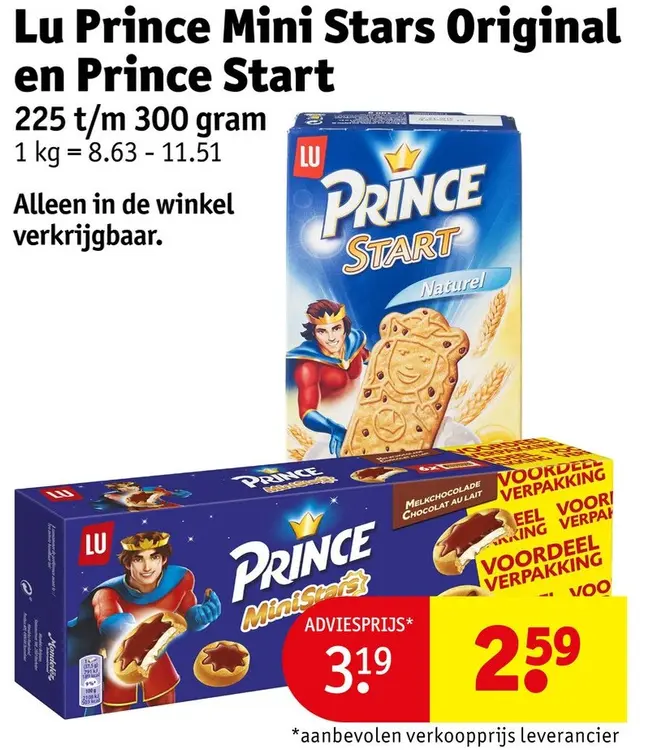 Promotie: Prince Mini Stars Original en Prince Start