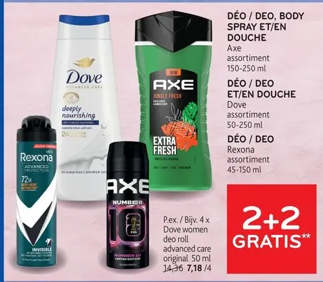 Offre: Déo / deo, body spray et/en douche