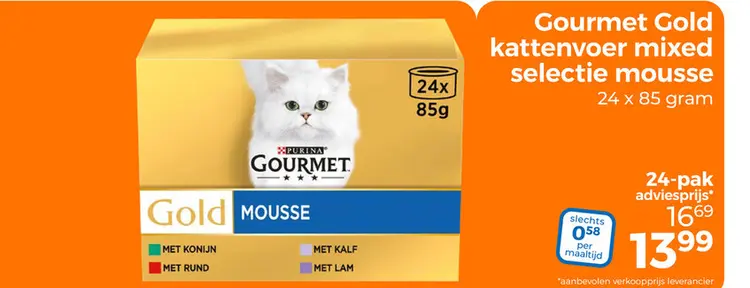 Aanbieding: Gourmet Gold kattenvoer mixed selectie mousse